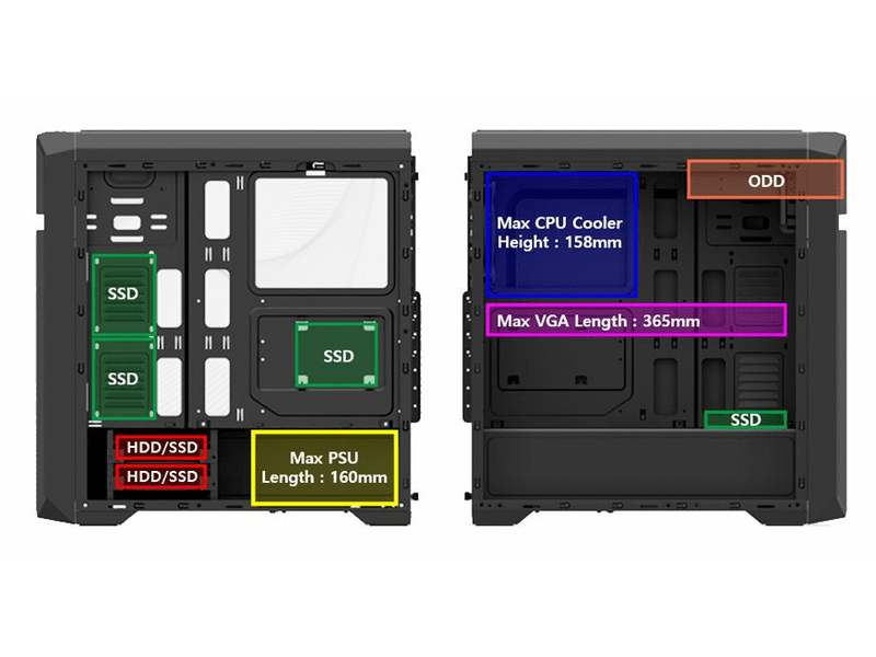 Zalman ház Midi ATX N5 OF  fekete