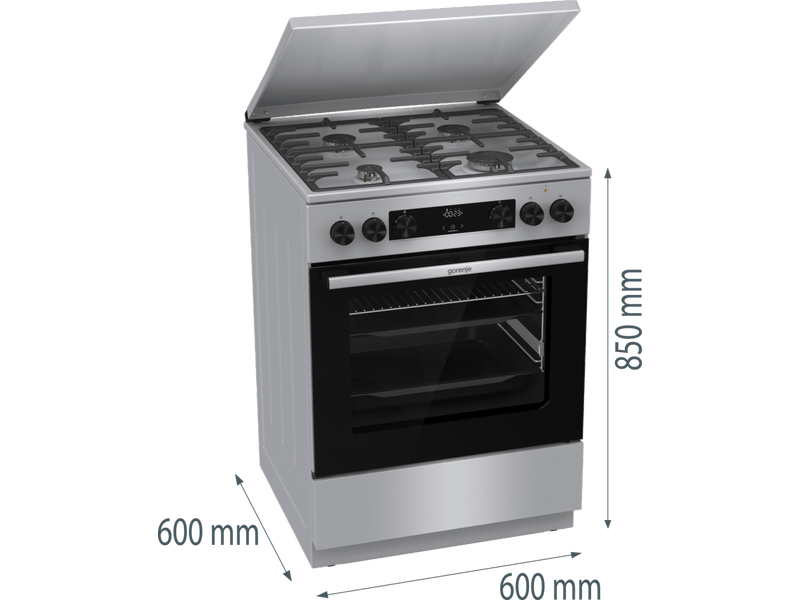 Gorenje GKS6C71XF Kombinált gáztűzhely