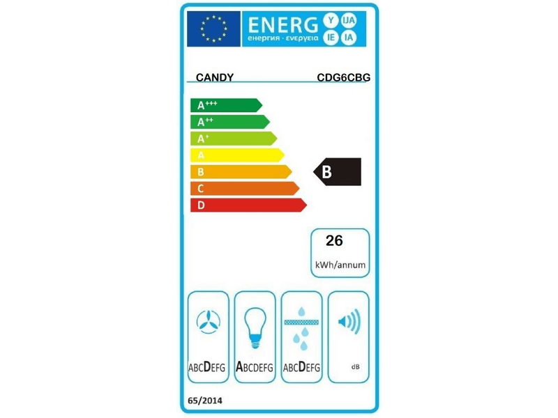 Candy CDG6CBG Falra szerelhető páraelszívó