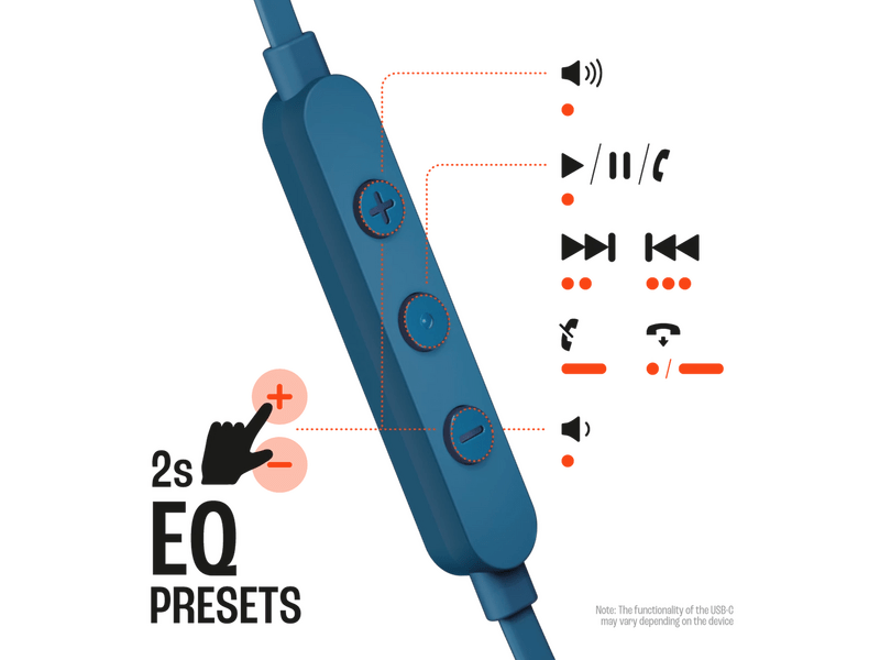 JBL Tune 305C USB-C žičane slušalice, plave