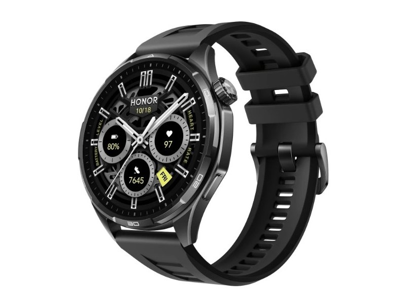 Honor Watch 6 Okosóra, fekete fluoroelastomer szíj (5502ACGP)