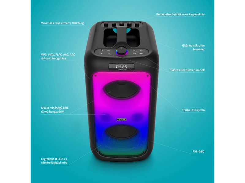 LAMAX PartyKing1 Plus zvučnik za zabave