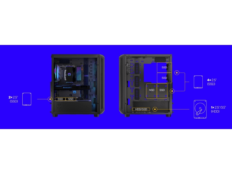 Endorfy Arx 500 ARGB Számítógépház (EY2A011)