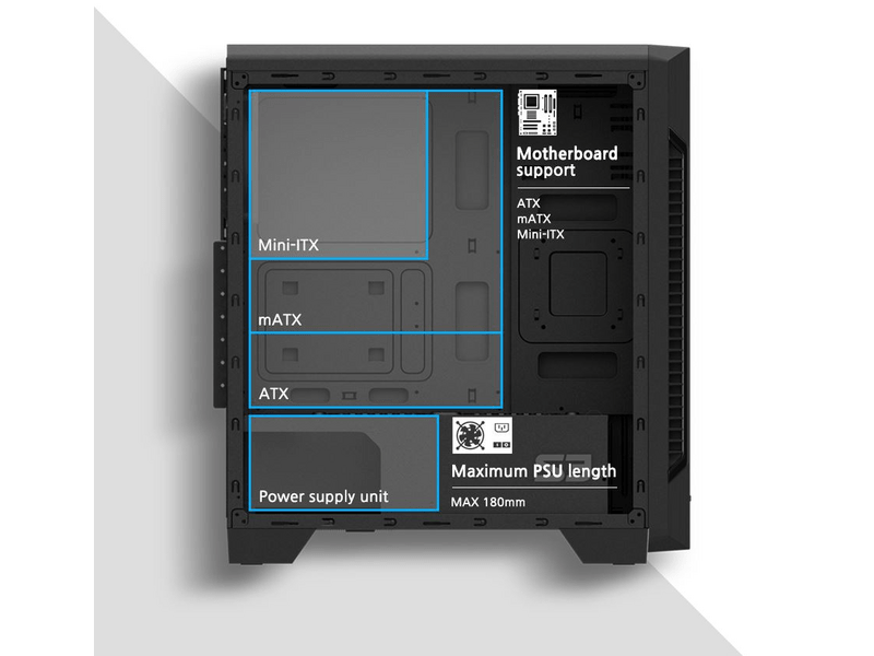 Zalman S3 Midi ATX Számítógépház