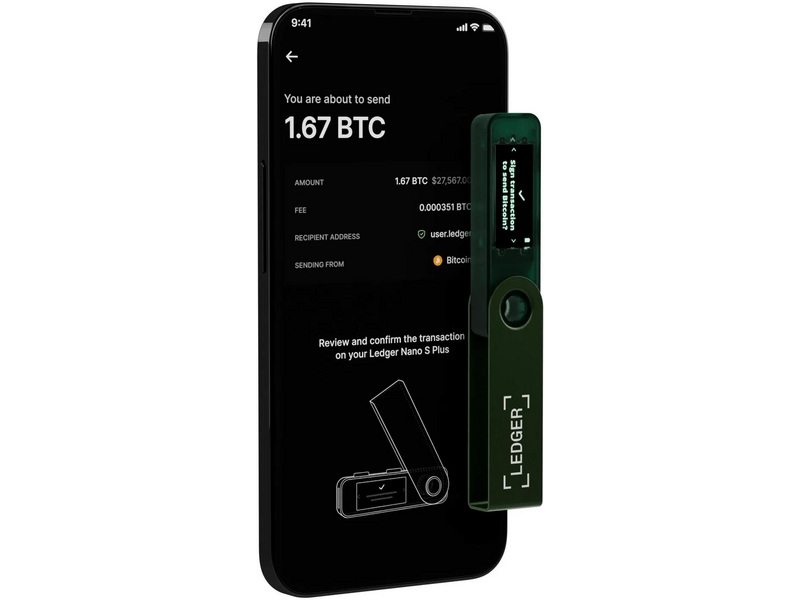 Ledger Nano S Plus Emerald Green Crypto tárca