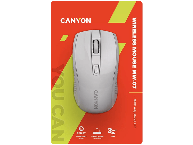 Canyon MW-7 Vezeték nélküli egér, fehér (CNE-CMSW07W)