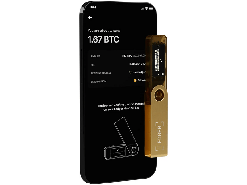 Ledger Nano S Plus Gold Crypto tárca