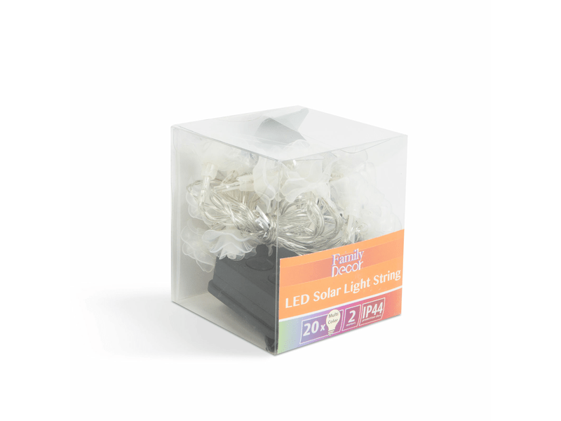 Garden of Eden 58218B Szolár LED fényfüzér, virágok, 2,3 m