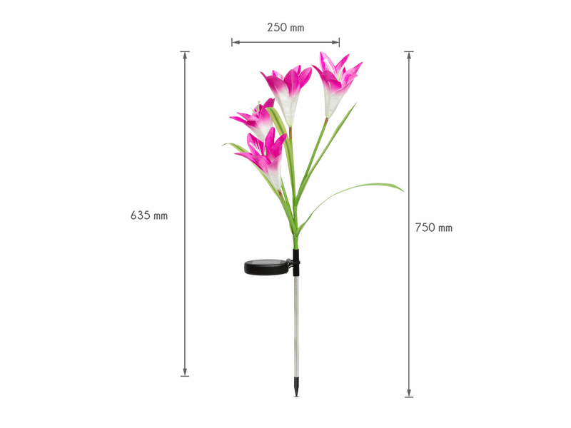 Leszúrható szolár virág RGB LED 2 db