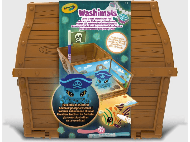 Crayola Washimals Kincsesláda világító állatkával (74-7510)