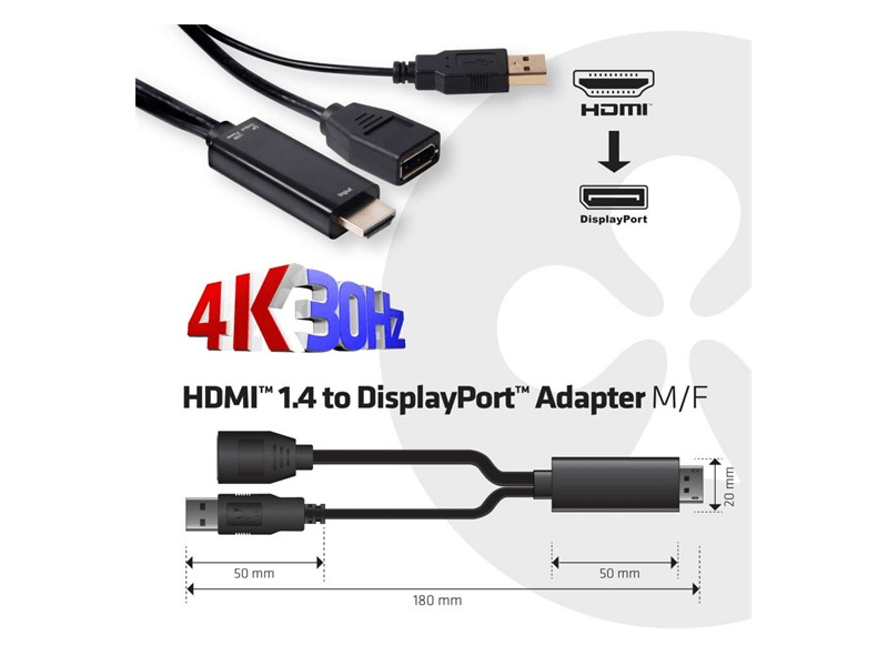 Club 3D CAC-2330 HDMI-DisplayPort Adapter