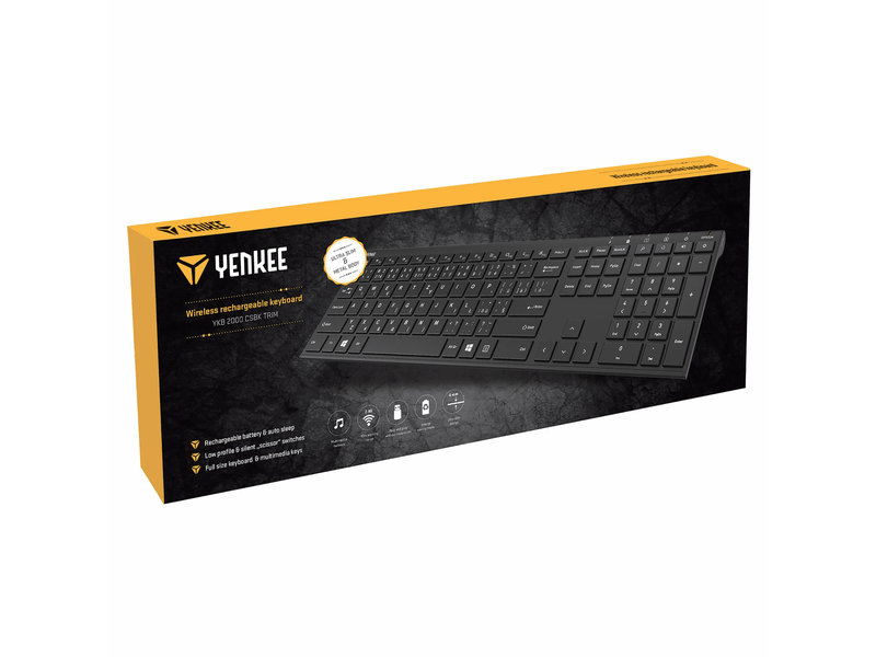 Yenkee YKB 2000 CSBK TRIM bežična tipkovnica, crna