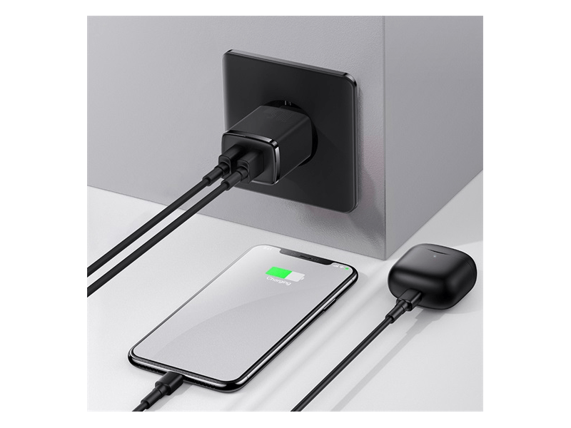 Baseus Compact 2xUSB-A hálózati töltő, 10.5W (CCXJ010201)