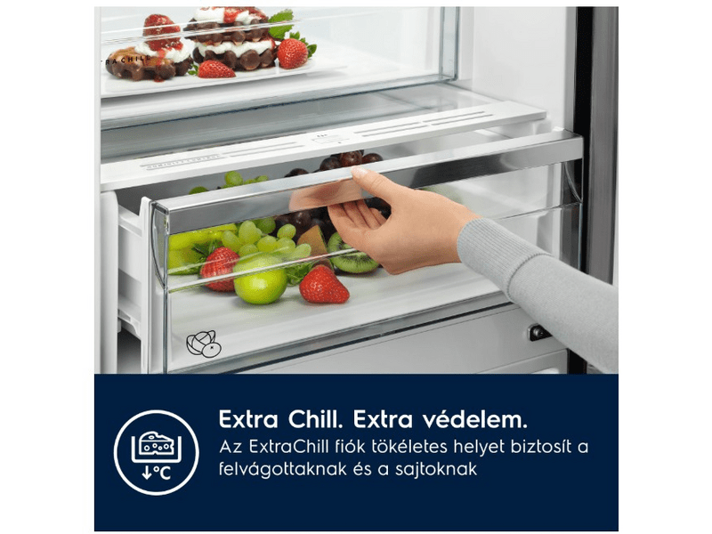 Electrolux ENA7CD19S Beépíthető kombinált hűtőszekrény