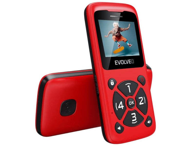 Evolveo EasyPhone ID (EP400) Senior mobiltelefon, piros