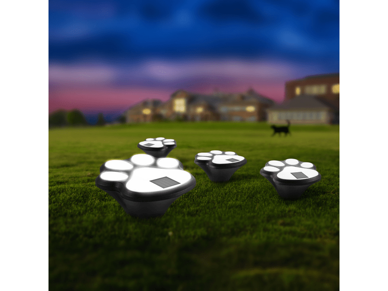 Garden of Eden 11255B LED-es szolár lámpa - kutya lábnyom alakú, leszúrható, műanyag