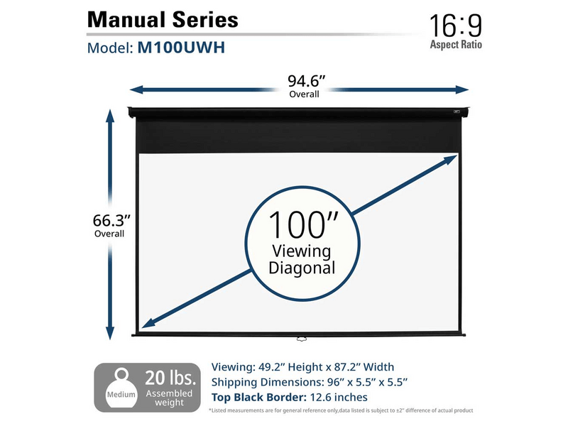 Elite Screens M100UWH 100