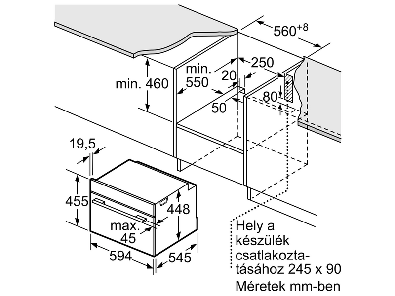 Bosch CFA634GS1 Beépíthető mikrohullámú sütő