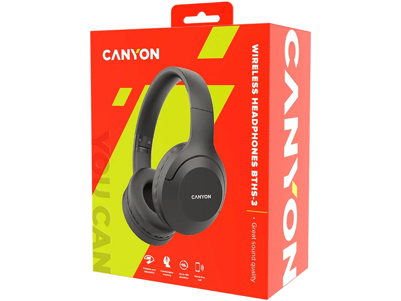 Canyon BTHS-3 Bluetooth slušalice, tamno sive