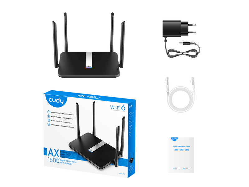Cudy X6 AX1800 Gigabit Wi-Fi 6 Mesh Router