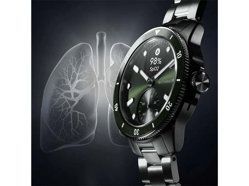 Withings Scanwatch Nova Okosóra, 42 mm, zöld