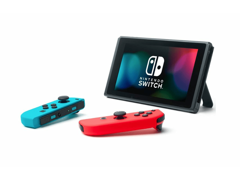 Nintendo Switch + neon blue/red joycon