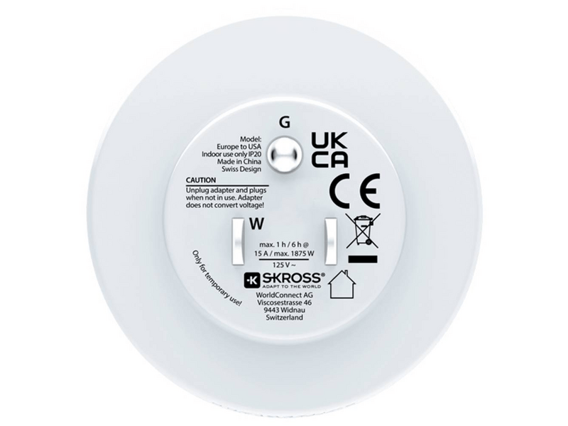 Skross Europe to USA Utazóadapter (1.500203C-E)