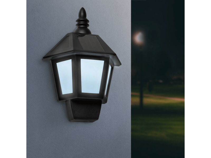 Garden of Eden 11244A 2 az 1-ben szolár falilámpa, lánghatással és hidegfehér LED-del