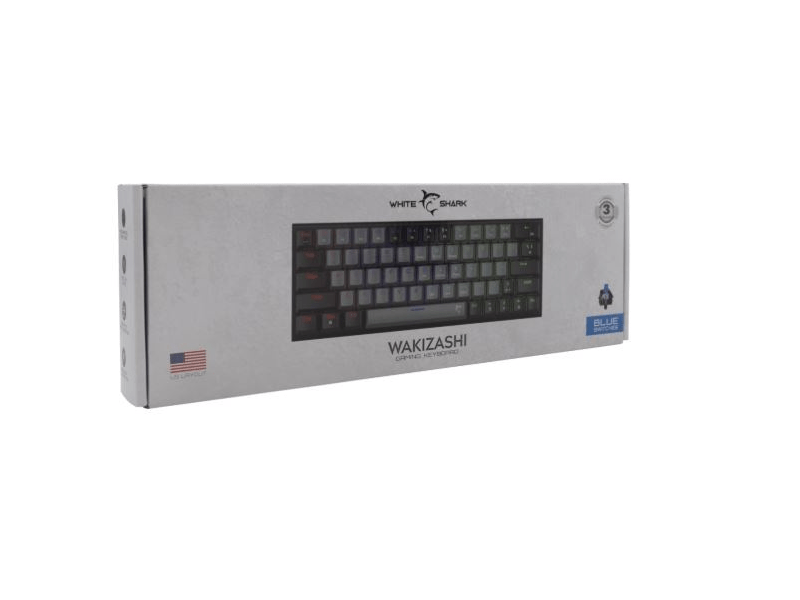 White Shark Wakizashi 2 Mechanikus gamer billentyűzet, US (WS GK-2721GB/BL-US-V2)