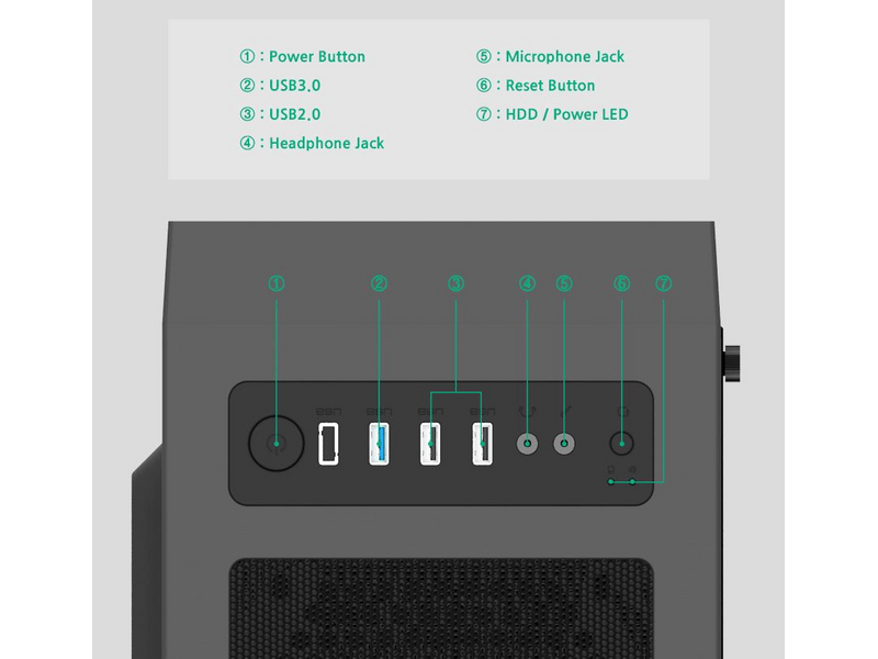 Zalman T7 Midi ATX Számítógépház