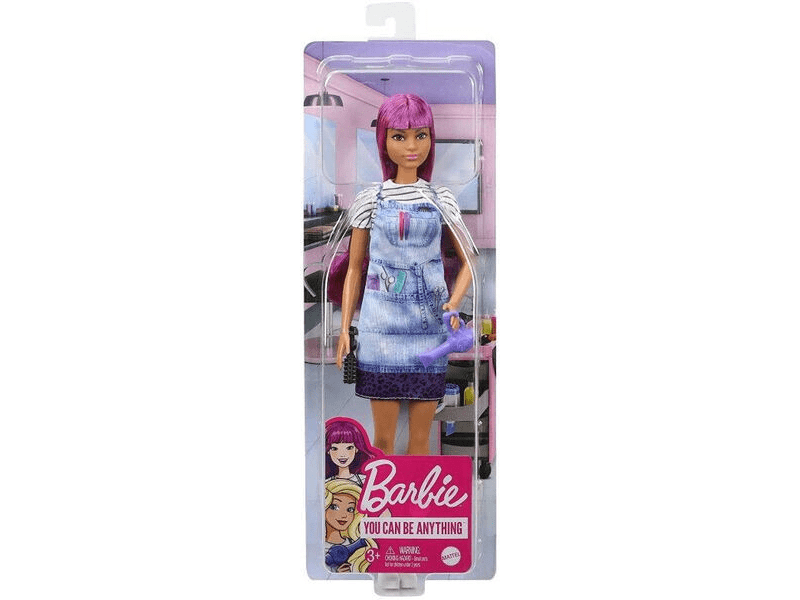Barbie karrierista babák: Lila hajú fodrász (DVF50 GTW36)