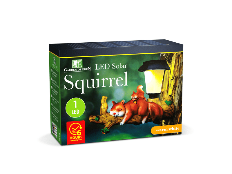 Garden of Eden 11421 Szolár állatfigura, mókus