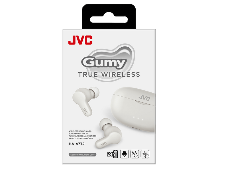 JVC HA-A7T2-W Gumy TWS fülhallgató, fehér