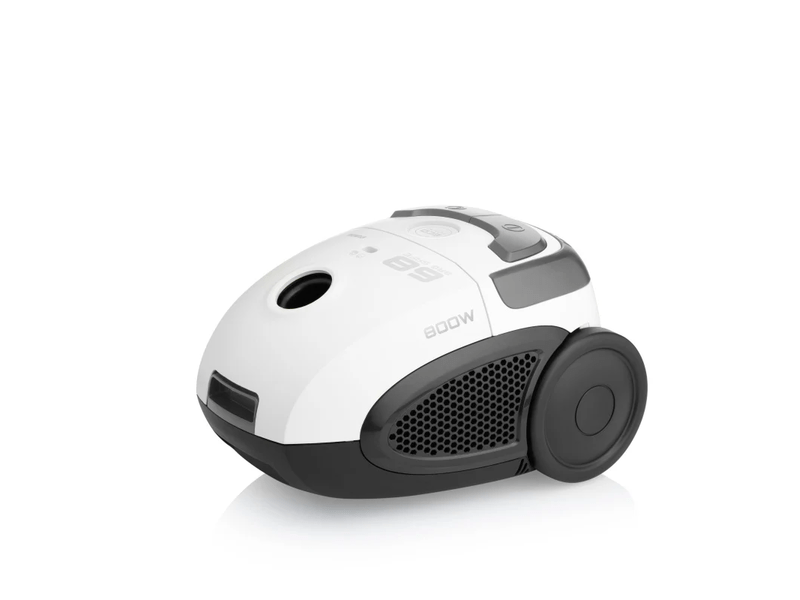 Porzsákos porszívó, szürke/fehér, 800W