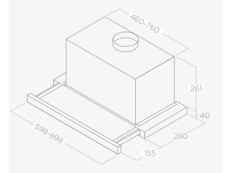 Elica ELITE 26 IX/A/60/VT Páraelszívó