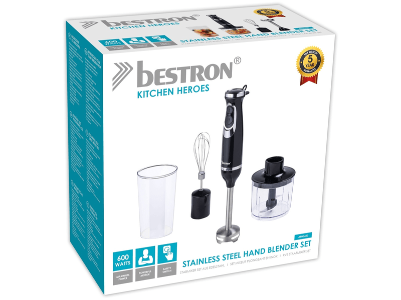 Botmixer készlet, 600W, fekete