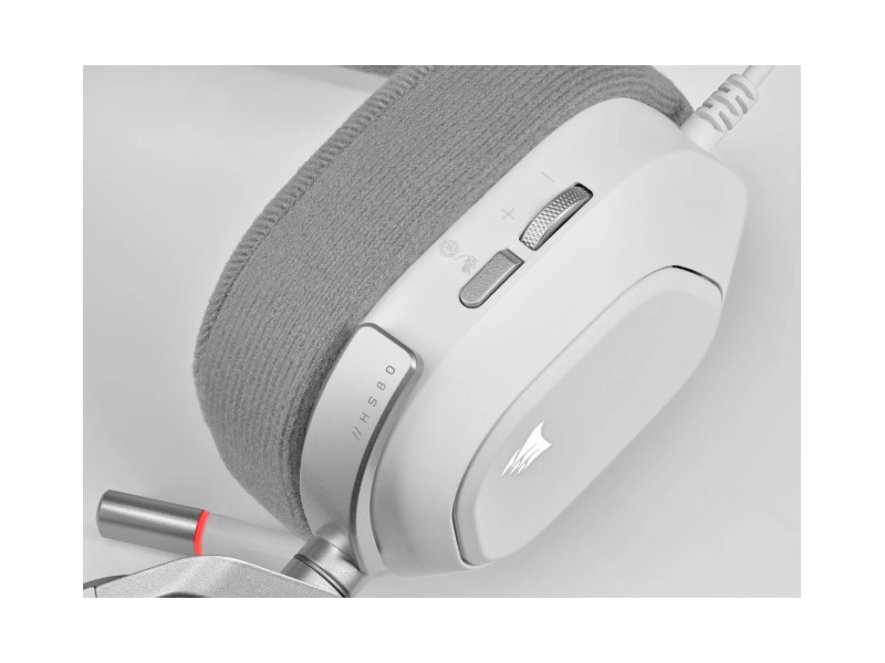 Corsair HS80 RGB USB Gamer headset, fehér (CA-9011238-EU)
