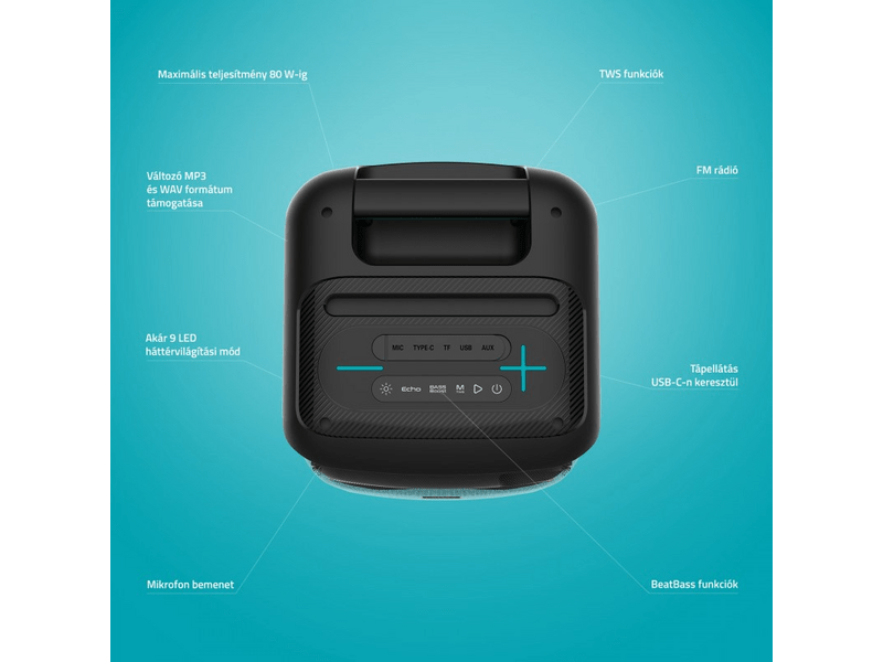 LAMAX PartyKing1 Play Hordozható hangszóró