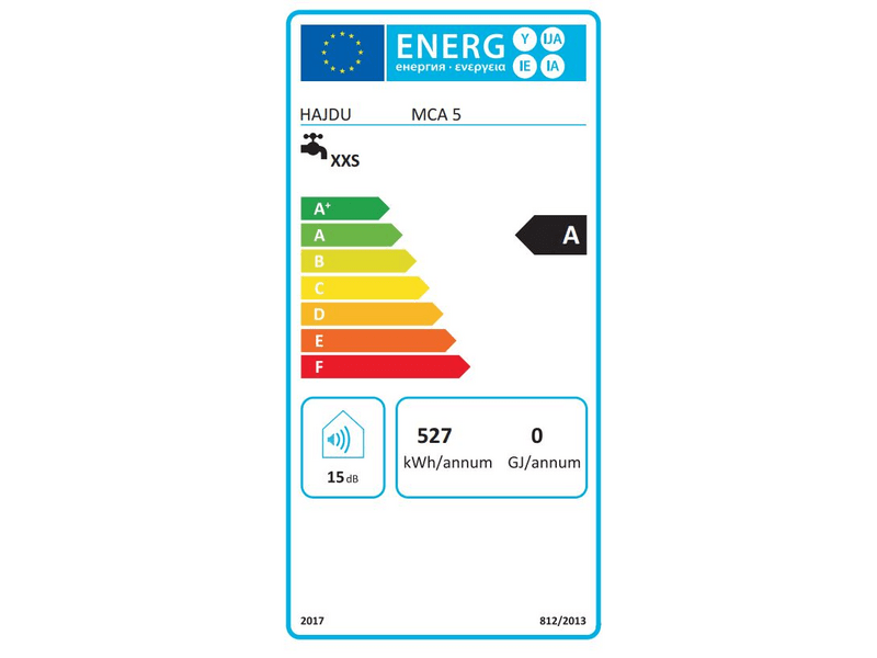 Hajdu MCA5 Mini Átfolyós alsó vízmelegítő csapteleppel, 5 L