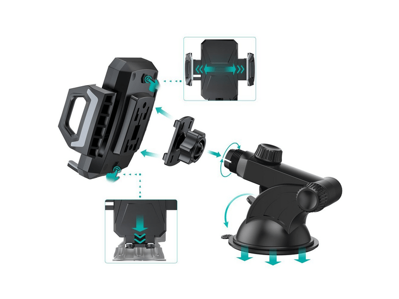 Choetech T521-F Autós telefontartó és 15W vezeték nélküli töltő