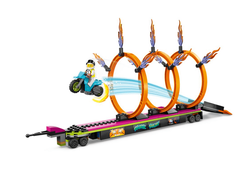 LEGO® City Kaszkadőr járgány és tűzgyűrű kihívás (60357)