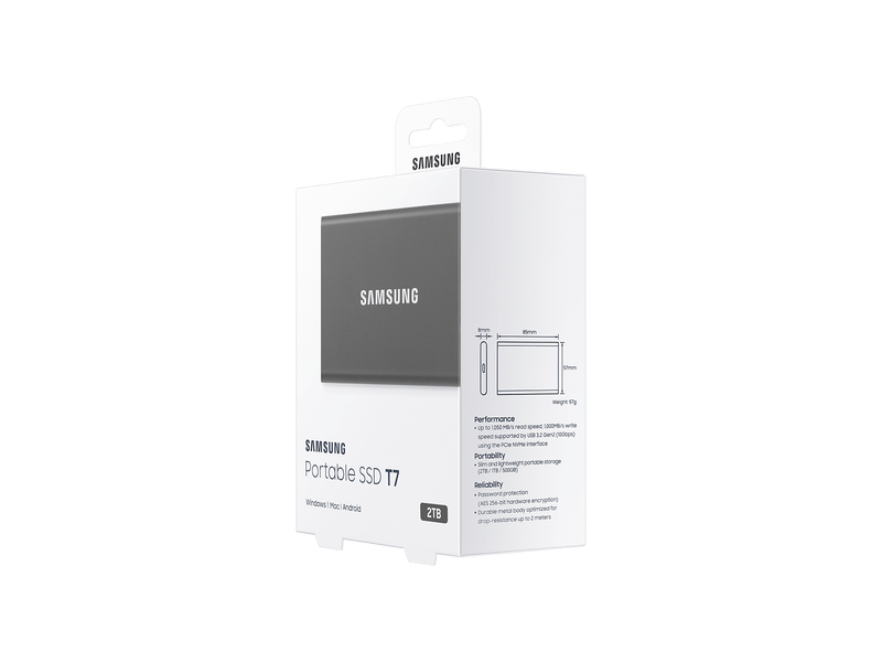 Samsung T7 USB 3.2 2TB vanjski SSD (MU-PC2T0T)