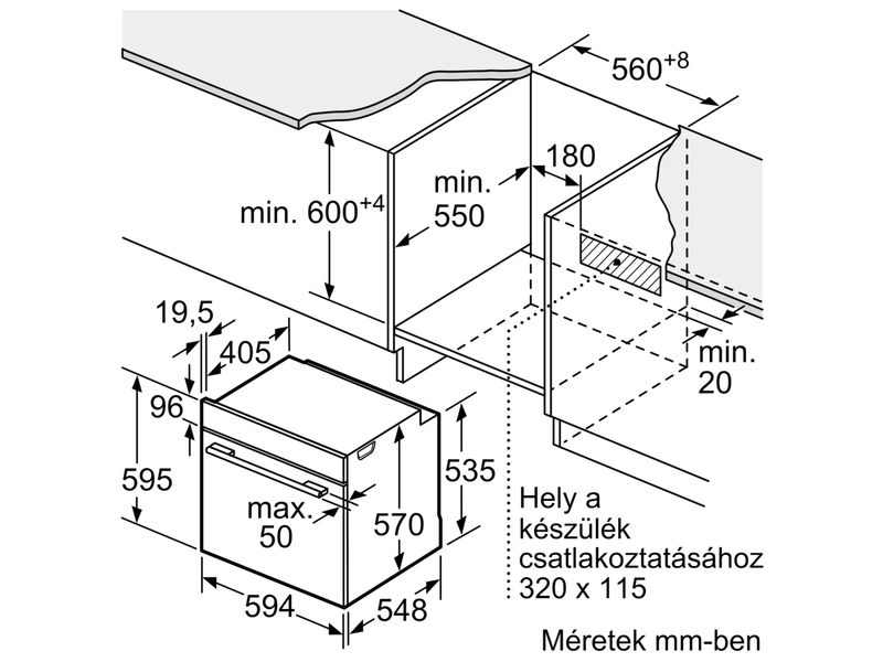 Bosch HQA574BB3 Beépíthető sütő