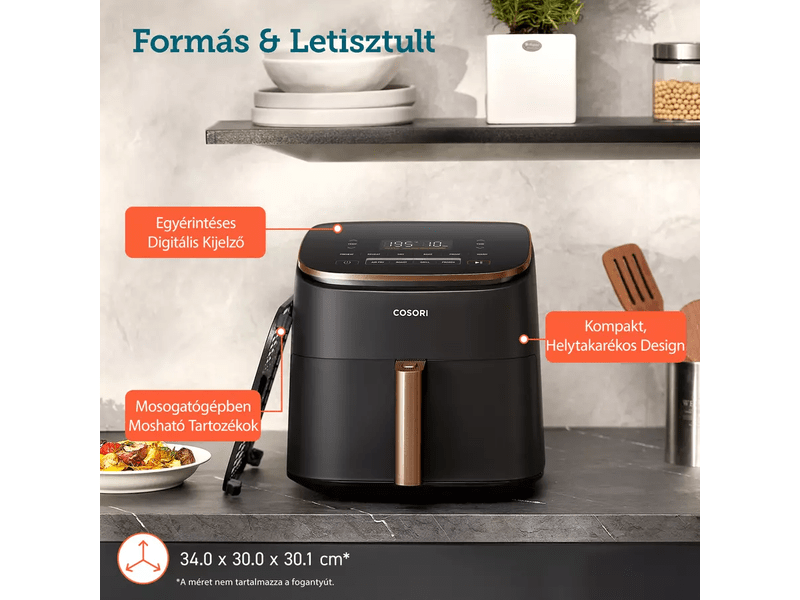 Cosori TurboBlaze Chef Edition Forrólevegős sütő (CAF-DC602-KEUR)