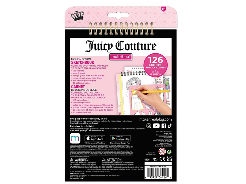 Make It Real Juicy Couture divattervező füzet (MIR4426)