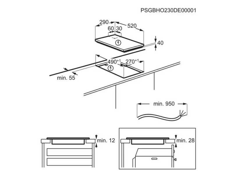 AEG HRB32310CB Beépíthető kerámia főzőlap