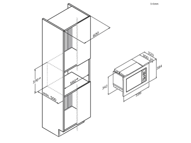 Candy CA38FMW8NG Beépíthető mikrohullámú sütő
