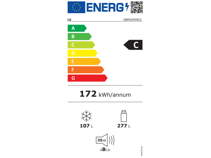 LG GBP62DSNCC Alulfagyasztós hűtőszekrény