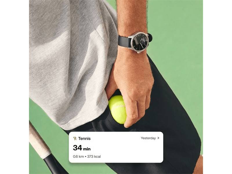 Withings ScanWatch 2 Okosóra, 42 mm, rozsdamentes acél tok, fekete