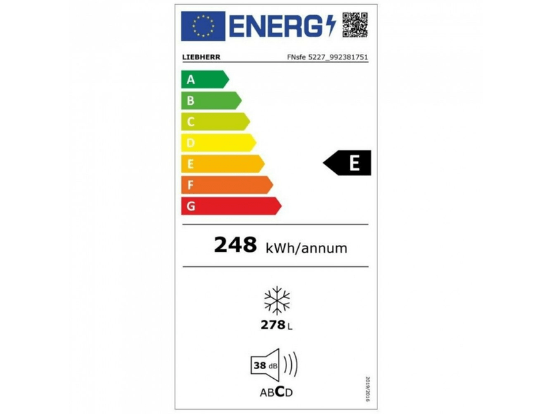 Fagy.szekrény,278L,inox,nofrost